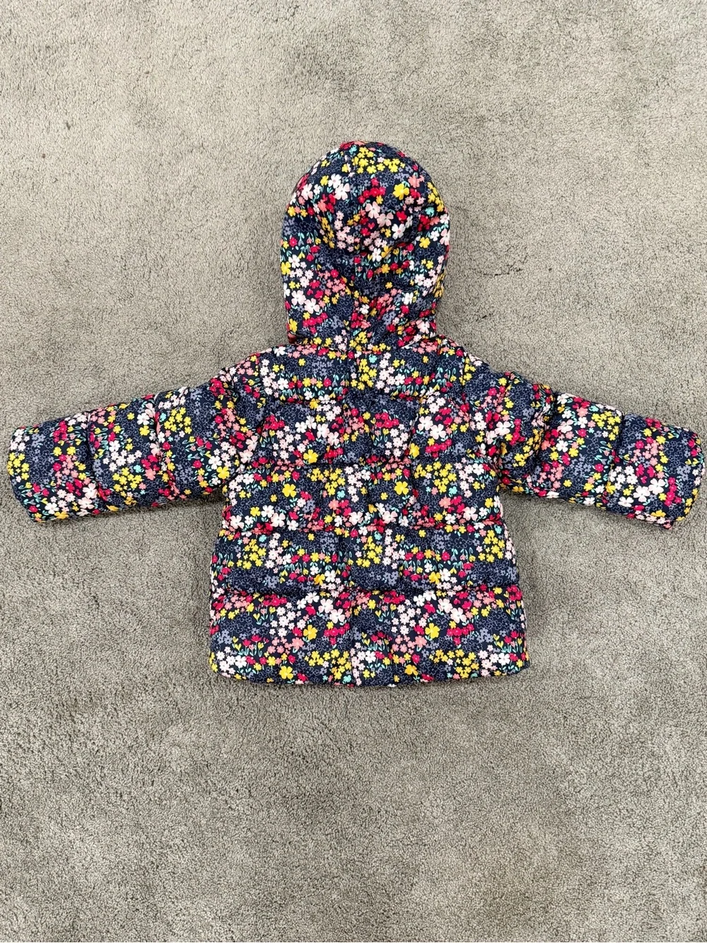 Carter's Floral Winter Coat and and Navy Snow-bib (24 months)